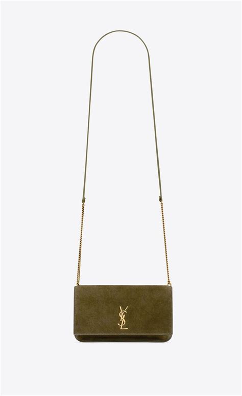 Saint Laurent Cassandre Phone Holder in Suede.